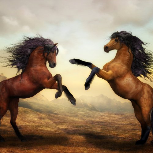 Пазл «Два коня»