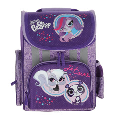 Фиолетовый ранец-рюкзак для девочки из серии Littlest Pet Shop