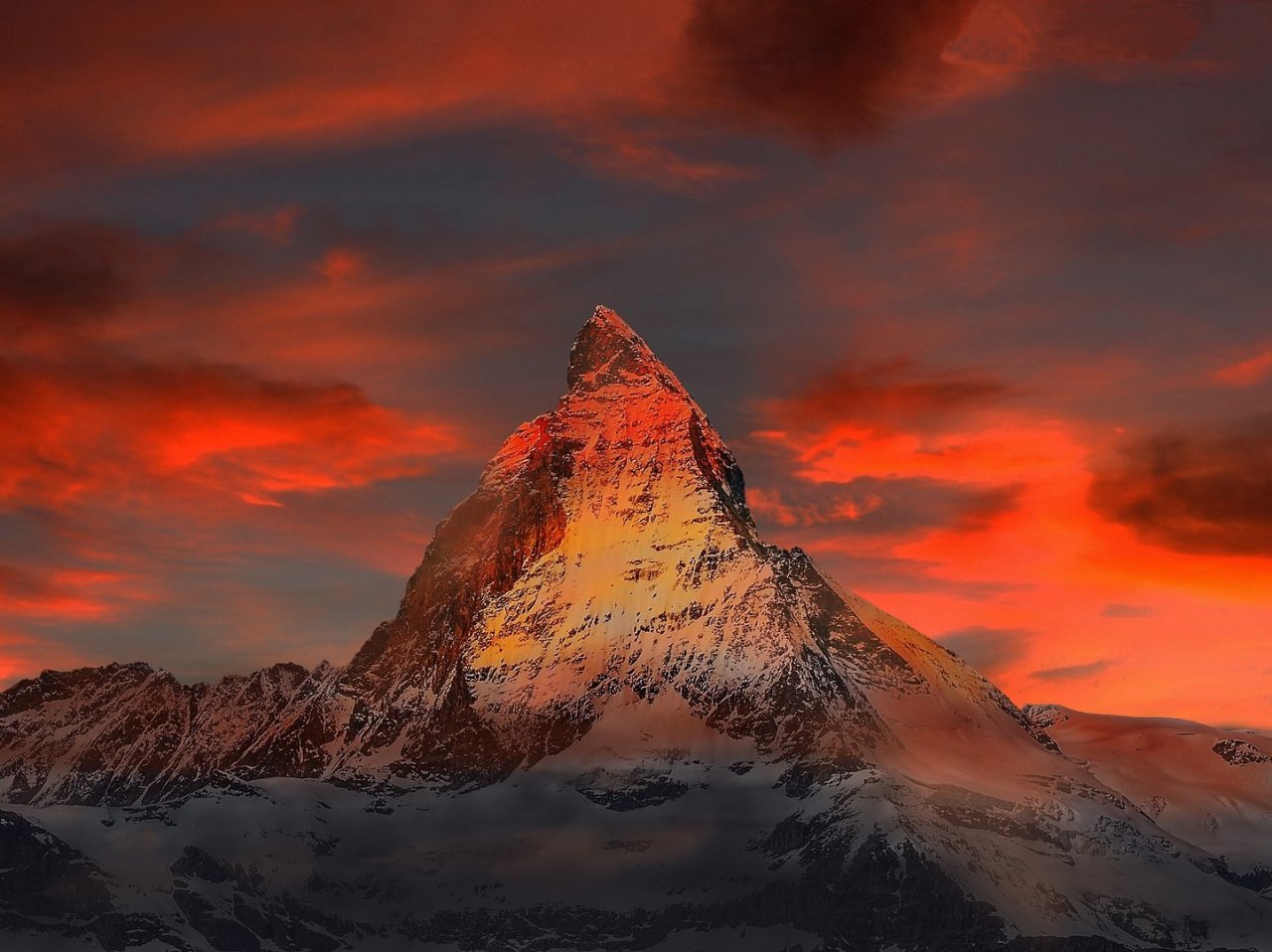 Пазл «Альпы: Маттерхорн на закате»