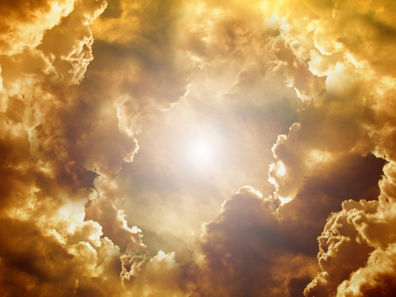 Пазл «Солнце в облаках»