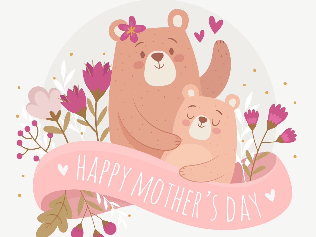 Пазл «Мишки: День матери»