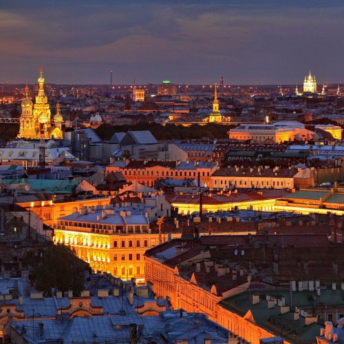 Пазл «Ночная панорама Петербурга»