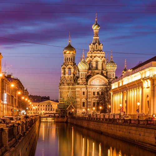 Пазл онлайн: Виды Санкт-Петербурга. Канал Грибоедова и Спас на Крови
