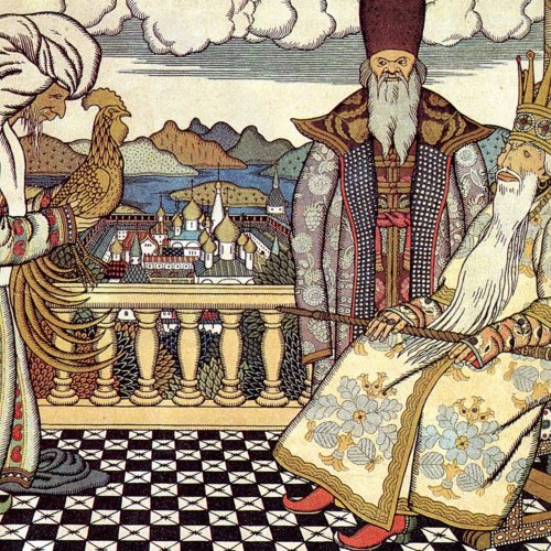Пазл: Иллюстрация Билибина «Царь Дадон и звездочет» по сказке Пушкина