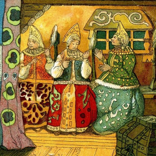 Пазл: Иллюстрация Курдюмова «Сказка о царе Салтане» по произведению Пушкина