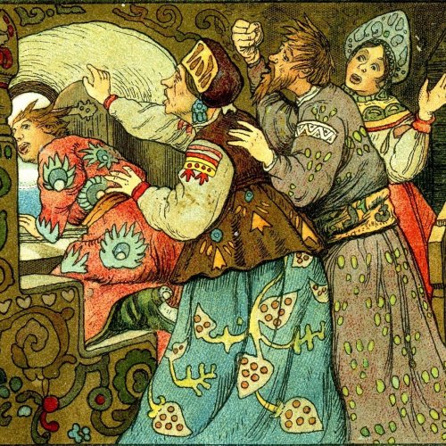 Пазл: Иллюстрация Курдюмова «Сказка о царе Салтане» по сказке Пушкина